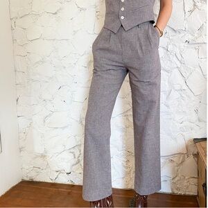Scout Goods houndstooth linen trousers